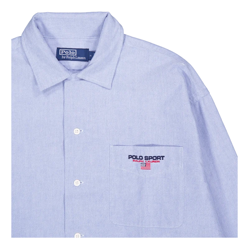 Big Fit Polo Sport Oxford Camp Shirt Bsr Blue
