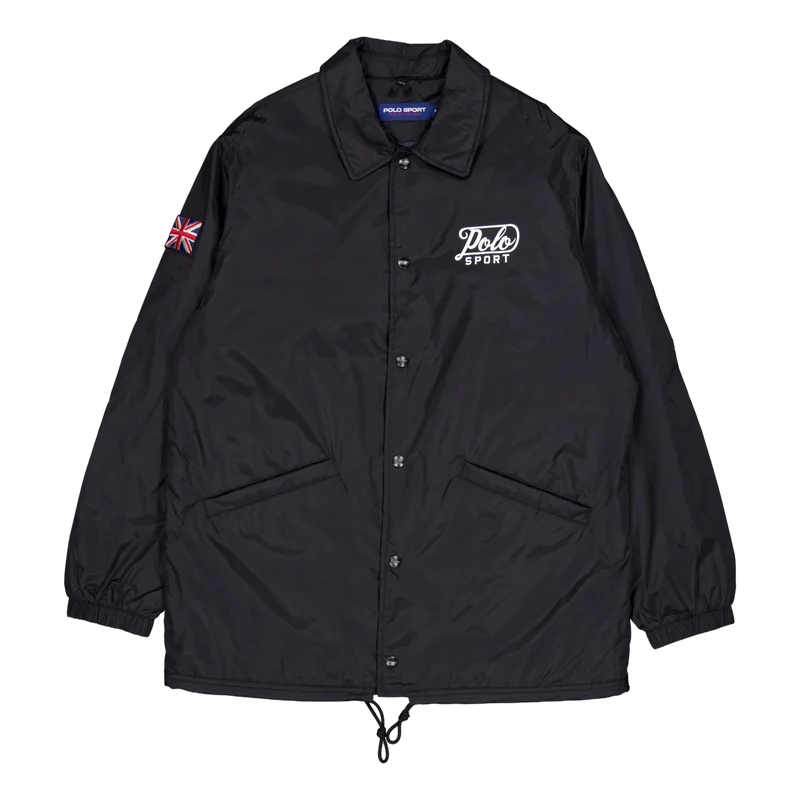 Nylon-ps Coaches Jacket Polo Black