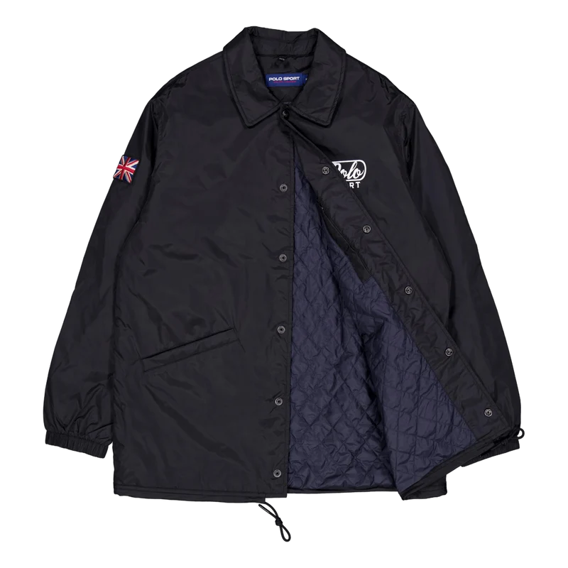Nylon-ps Coaches Jacket Polo Black