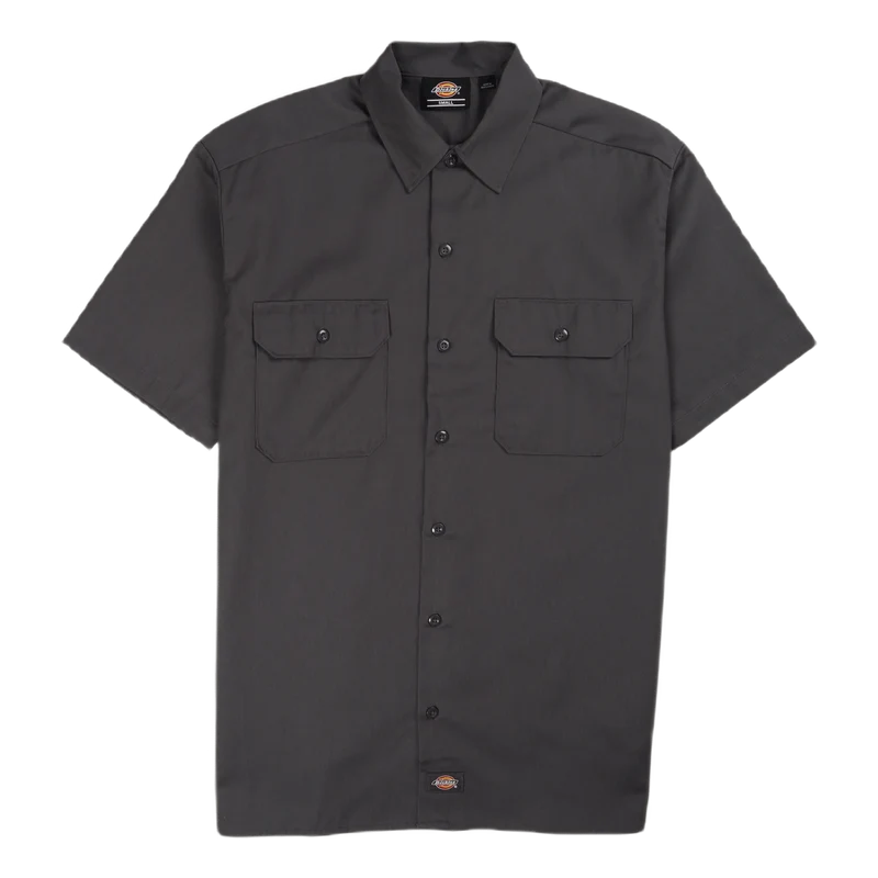 Work Shirt Ss Rec Charcoal Grey