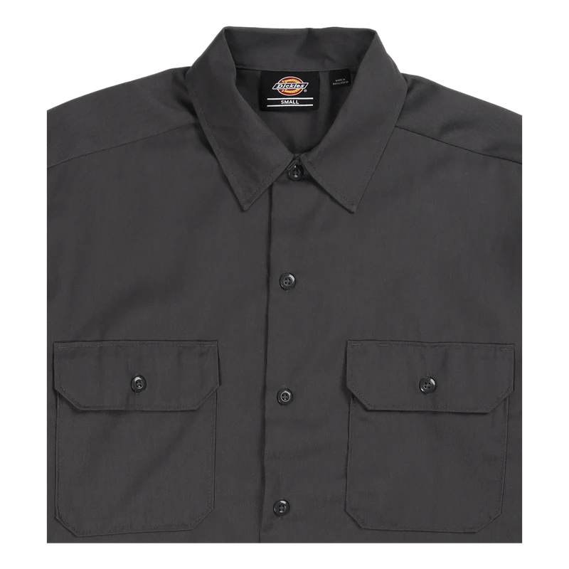Work Shirt Ss Rec Charcoal Grey