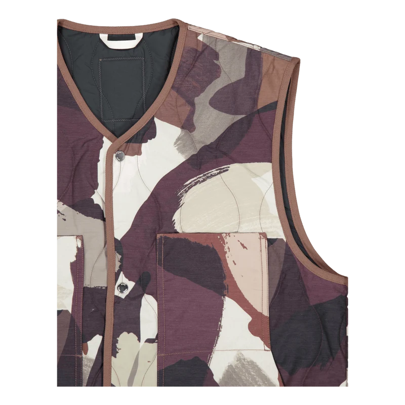Peter Camo Nylon Insulated Ves Espresso