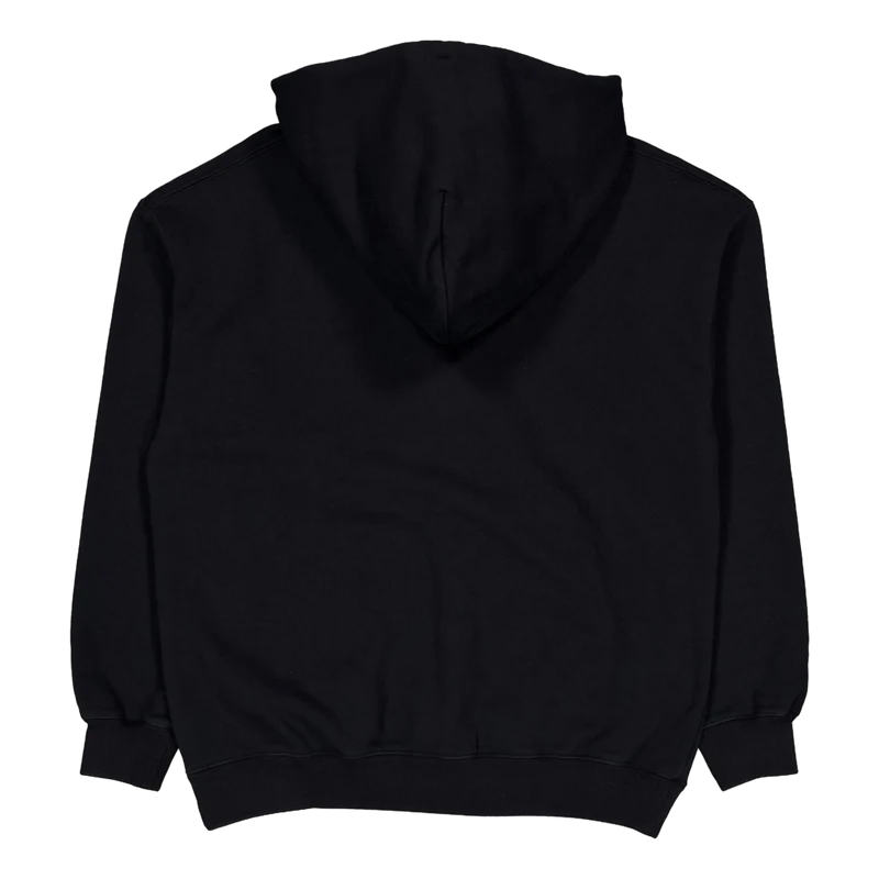 Plain Sweat Parka Ls Black