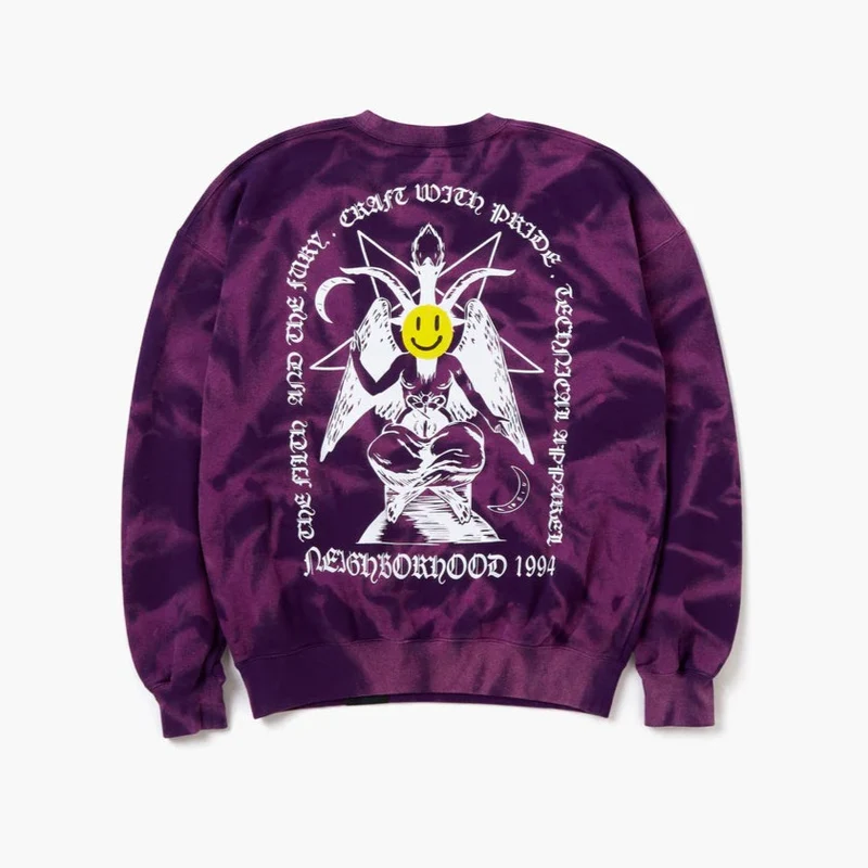 Tie-dye Sweat Shirt Ls Purple
