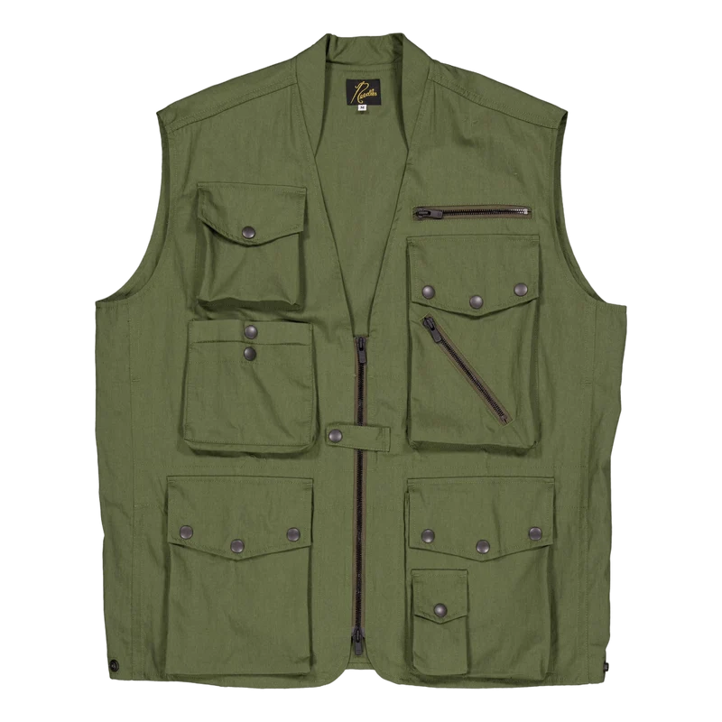 Needles Field Vest - C/n Oxfor A-olive