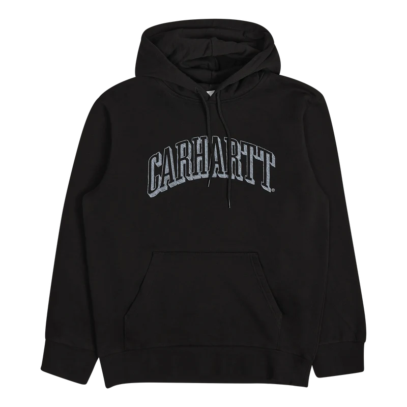Hooded Scrawl Sweat Black / Misty Sky