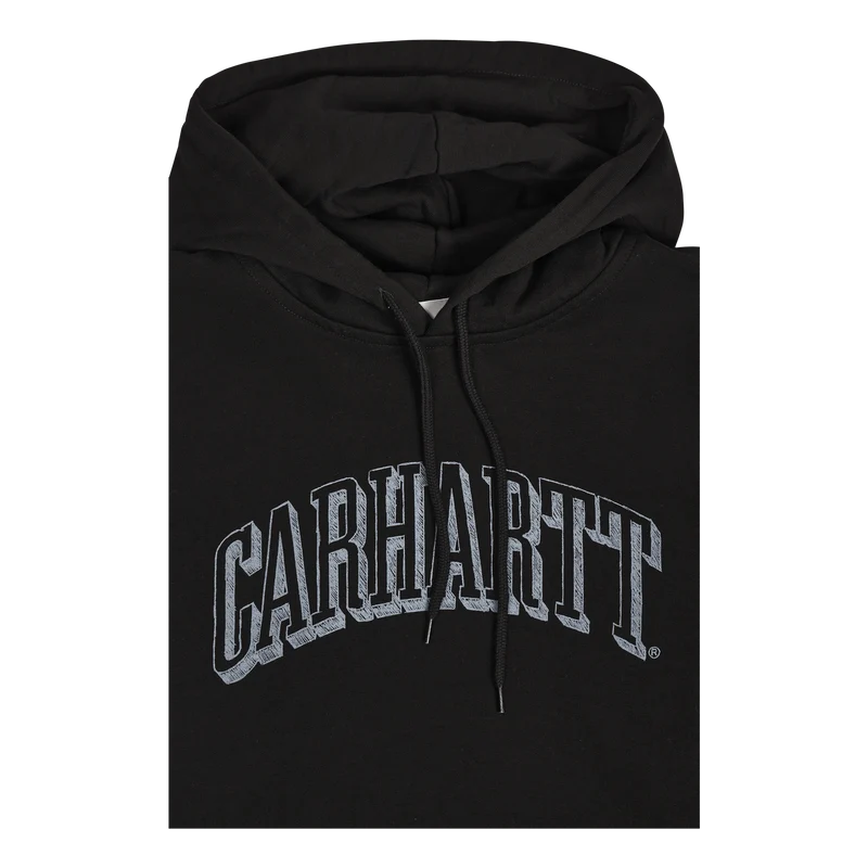 Hooded Scrawl Sweat Black / Misty Sky