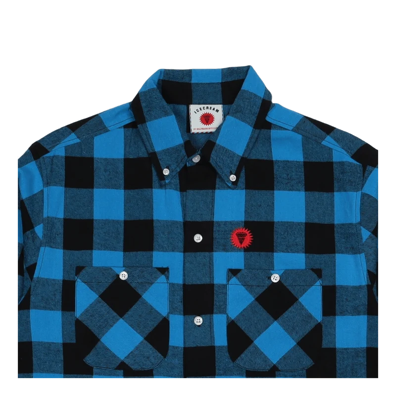 Check Flannel Shirt Blue