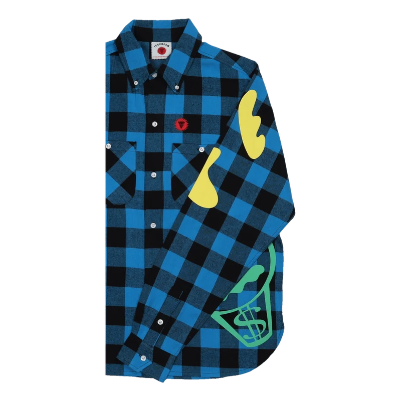 Check Flannel Shirt Blue