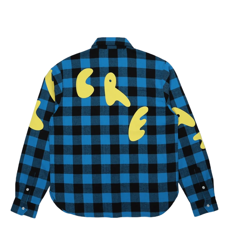 Check Flannel Shirt Blue