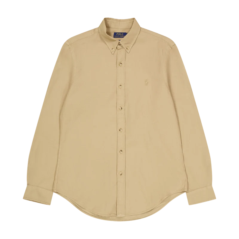 Slim Fit Dobby Shirt Surrey Tan