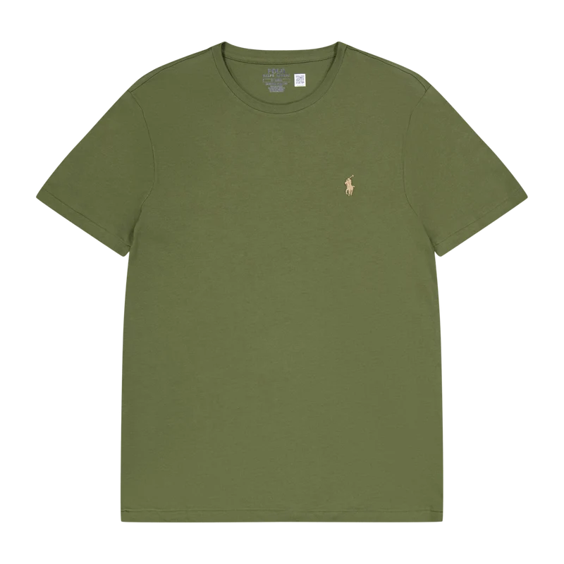 Custom Slim Fit Jersey Crewneck T-Shirt Dark Sage