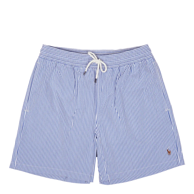 5.75-Inch Traveler Classic Swim Trunk Cruise Royal Seersucker
