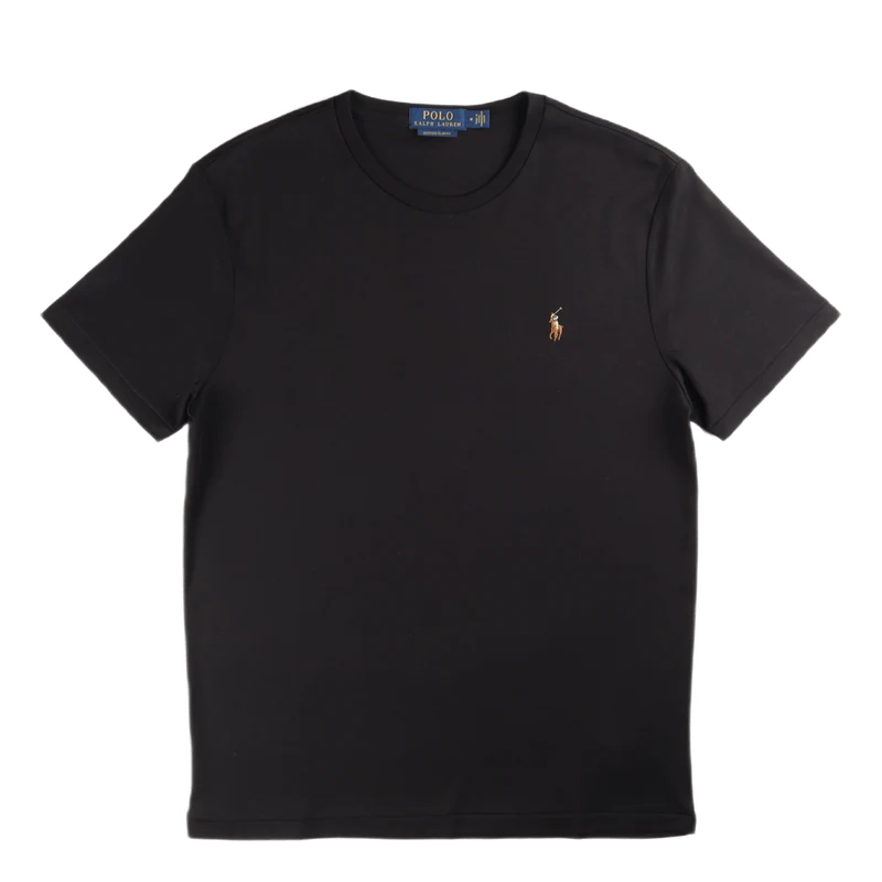 Custom Slim Fit Soft Cotton T-Shirt Polo Black