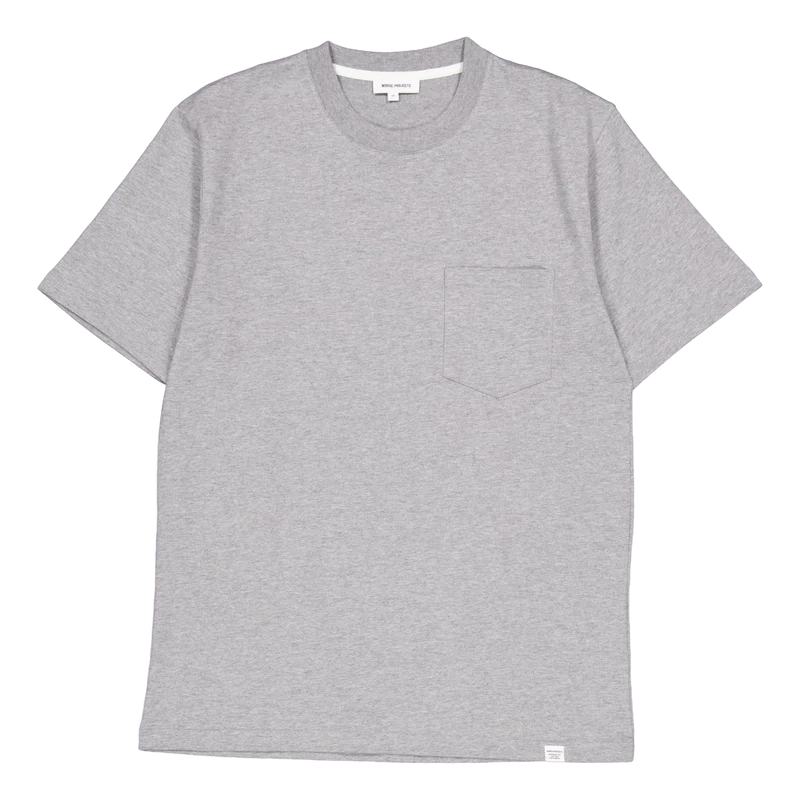 Johannes Standard Pocket Ss Light Grey Melange