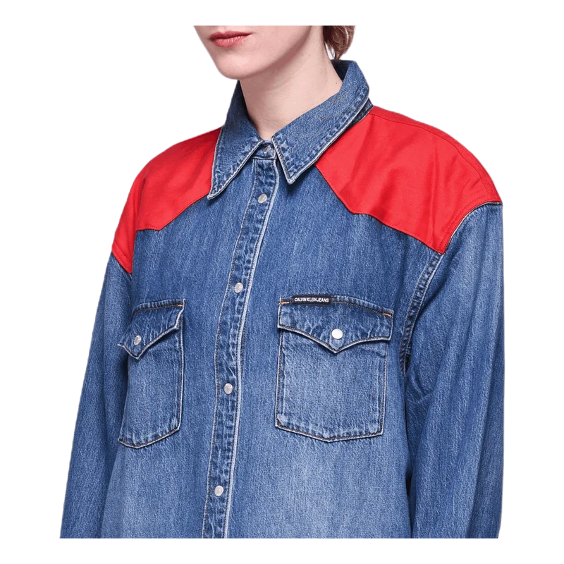 Oversized Foundation Shirt Blue