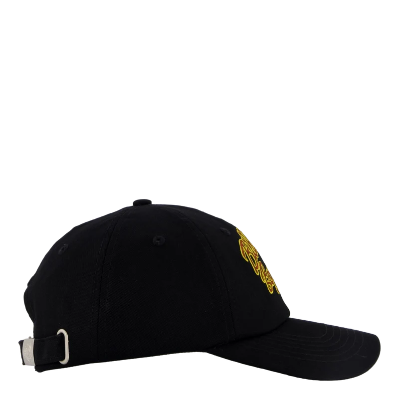 Script Logo Embroidered Cap Black