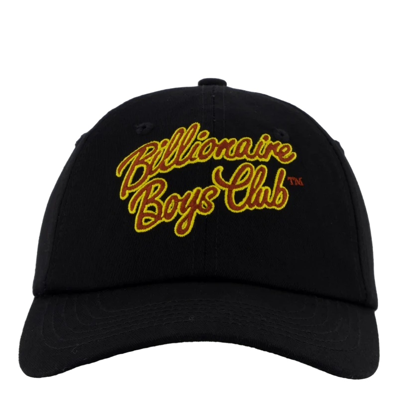 Script Logo Embroidered Cap Black