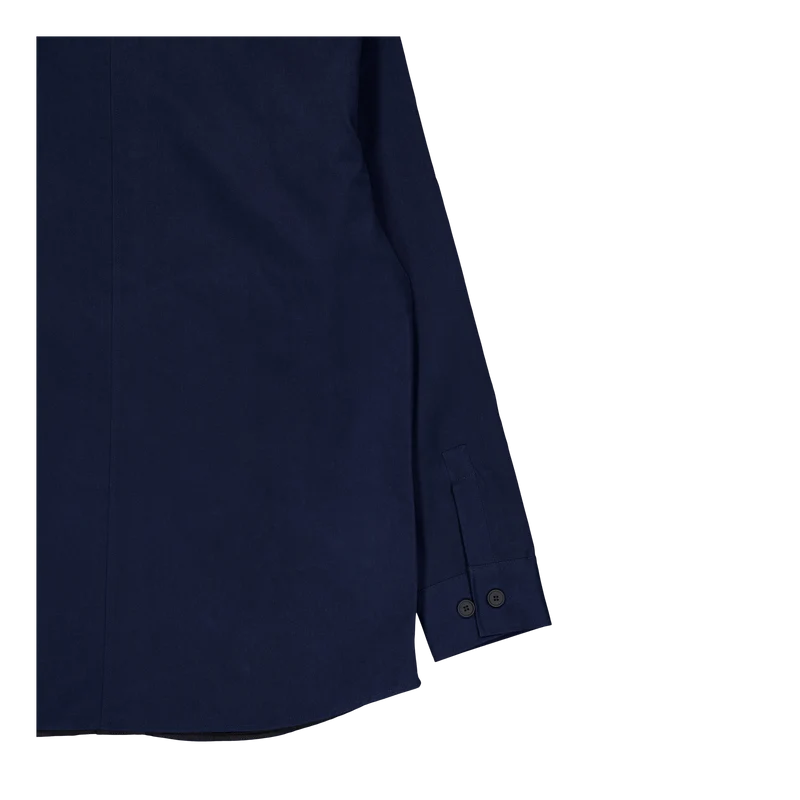 Overshirt With Tonal Fox Head Ink Blue