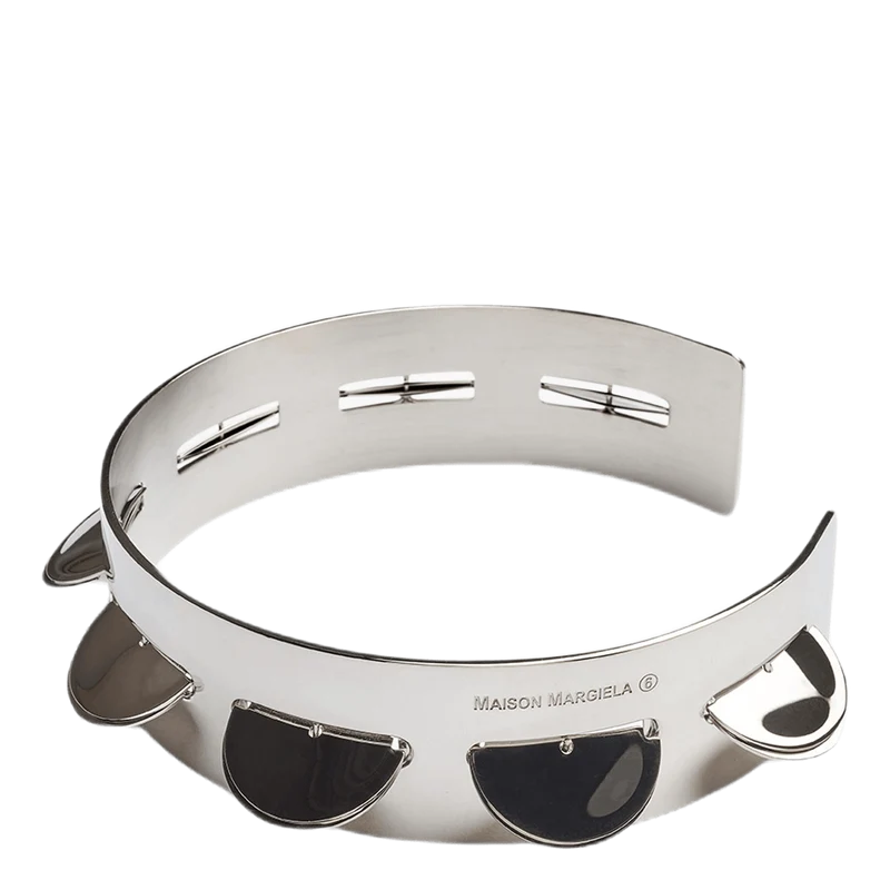 Tambourine Necklace Silver