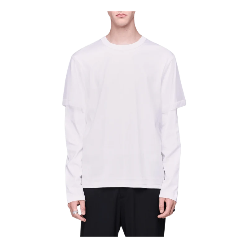 Double Long Sleeve Tee White