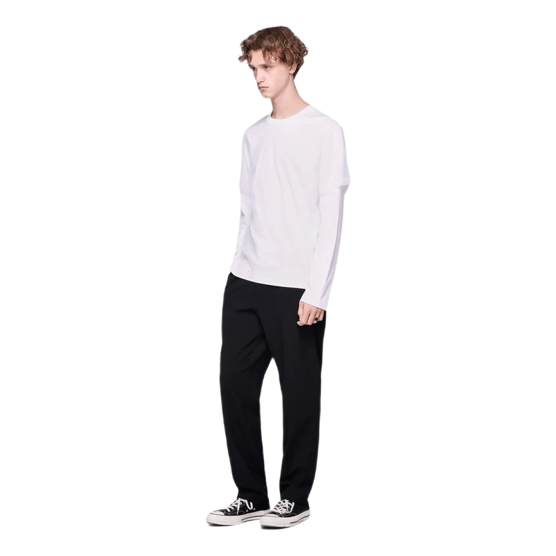 Double Long Sleeve Tee White