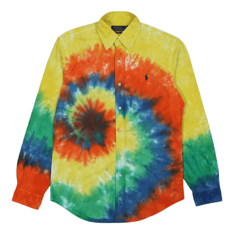 Custom Fit Tie-Dye Oxford Shirt 5626 Blue/Green Tie Dye Multi
