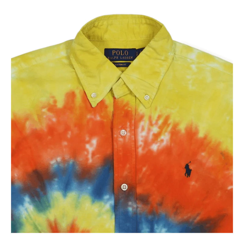 Custom Fit Tie-Dye Oxford Shirt 5626 Blue/Green Tie Dye Multi