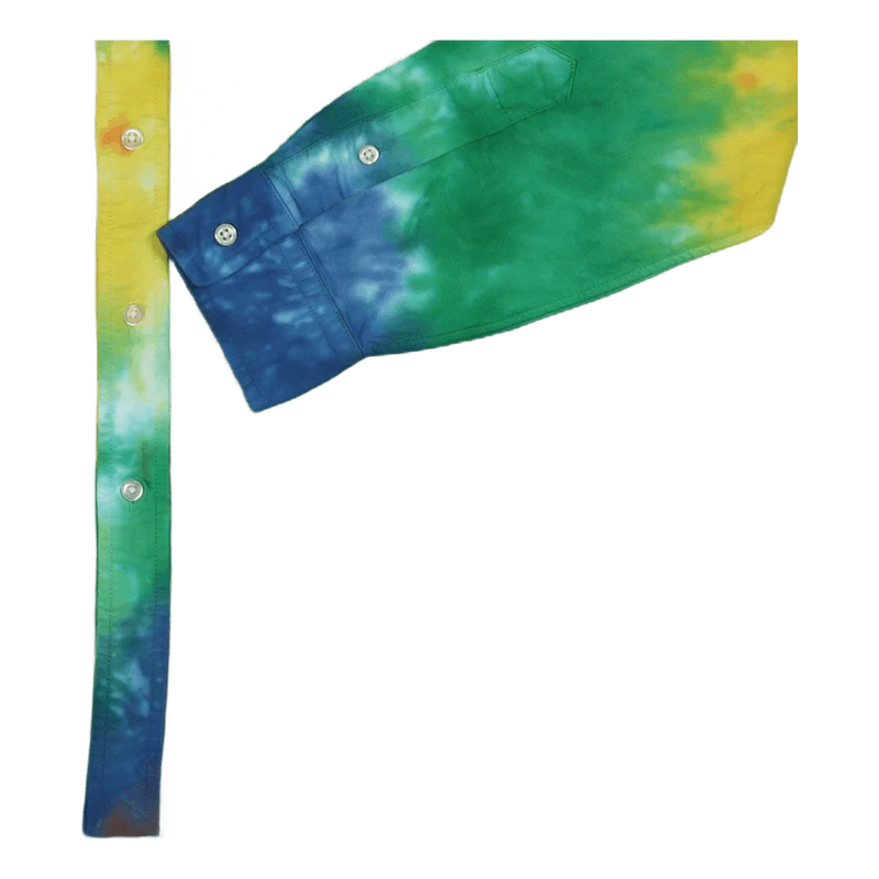 Custom Fit Tie-Dye Oxford Shirt 5626 Blue/Green Tie Dye Multi
