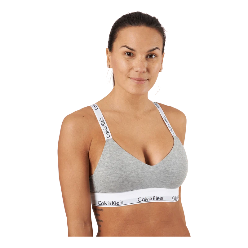 Lght Lined Bralette Grey