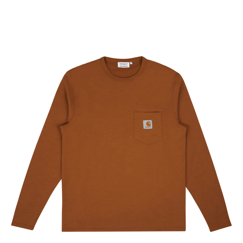 Quartersnacks Slub Yarn Pkt Ts Hamilton Brown Heather