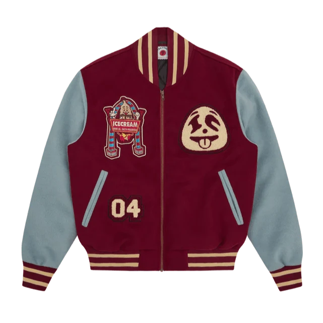 Diner Team Varsity Jacket Burgundy