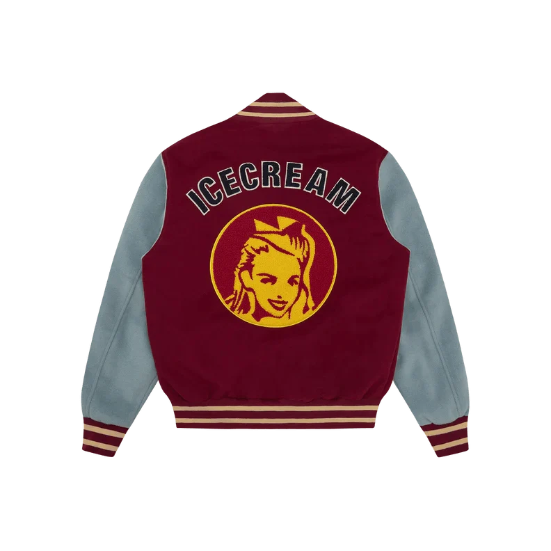 Diner Team Varsity Jacket Burgundy
