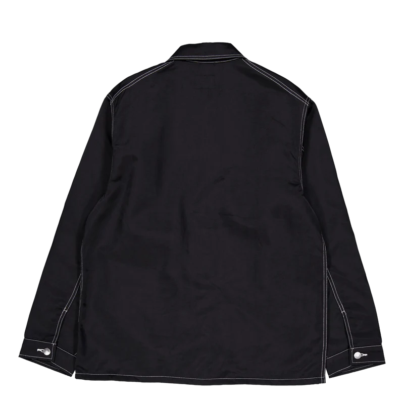 Contrast Nylon Chore Jacket Black