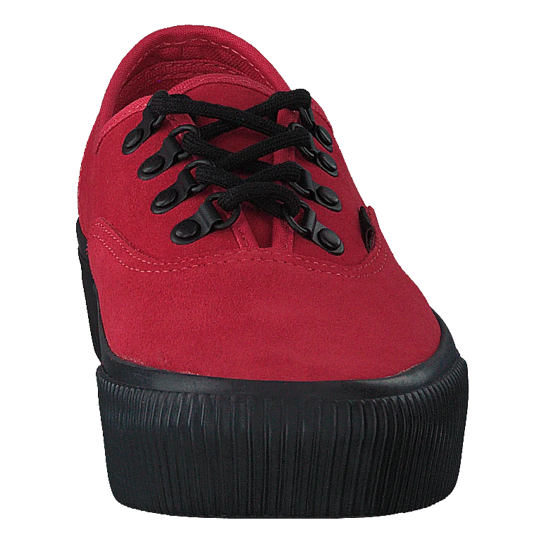 Embossed Authentic Platform 2. Rococco Red-black