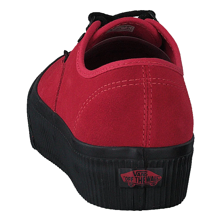 Embossed Authentic Platform 2. Rococco Red-black