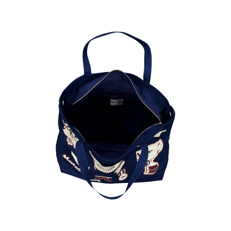 Varsity Patches Xxl Tote Bag Ink Blue
