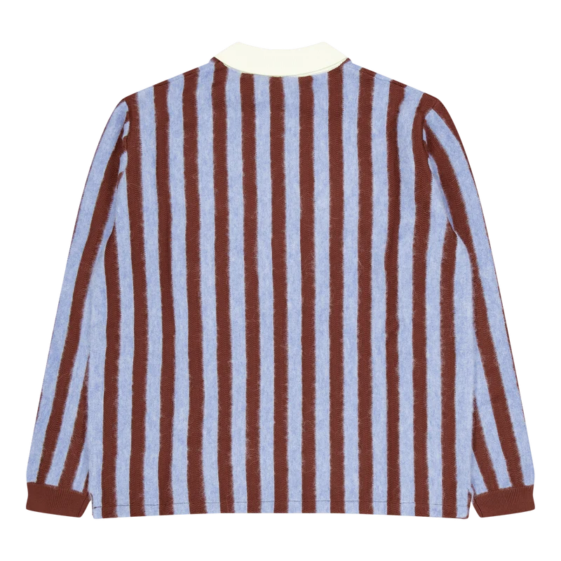 Striped Comfort Polo Sky Blue/hazelnut