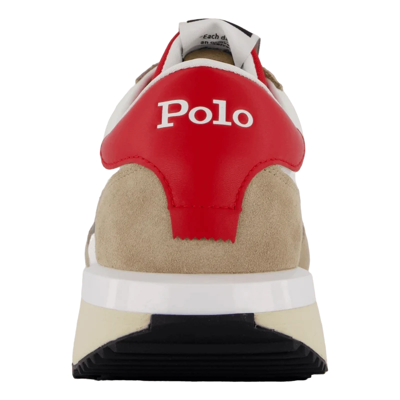 Train 89 Suede-Paneled Sneaker Milkshake / Black / Red