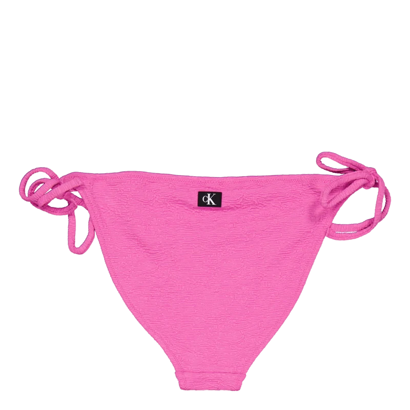 String Side Tie Bikini Bold Pink