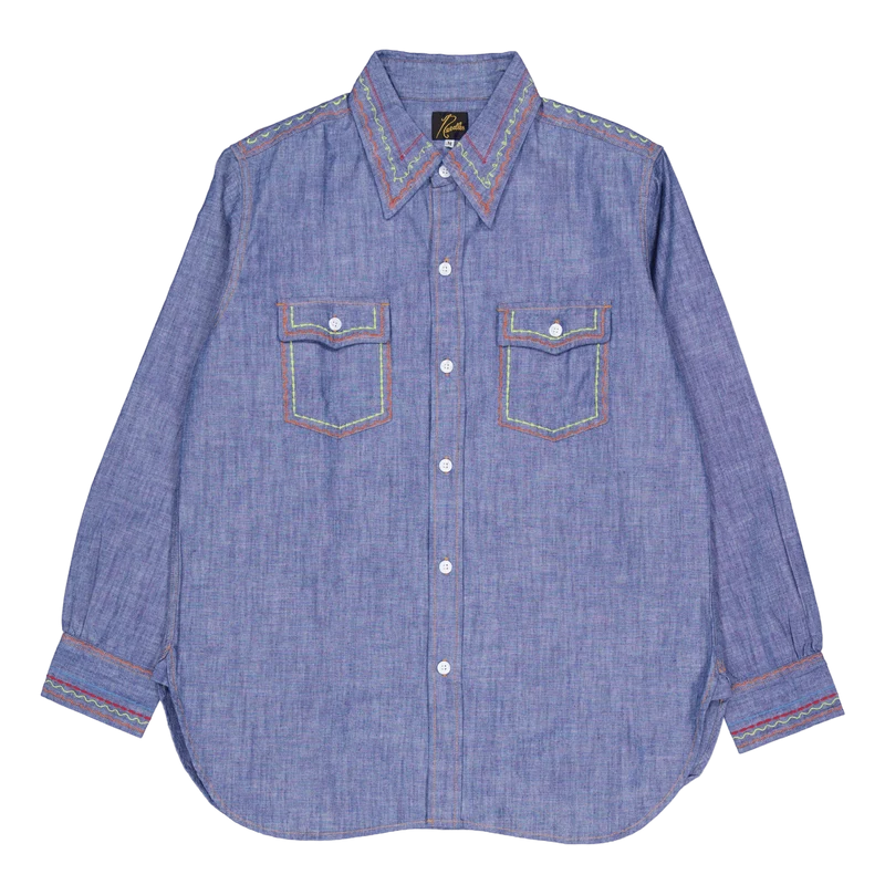 Needles Work Shirt - Cotton Ch Blue
