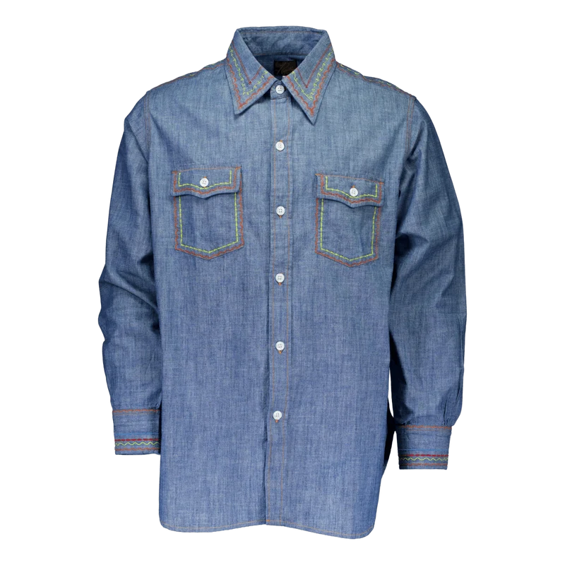Needles Work Shirt - Cotton Ch Blue