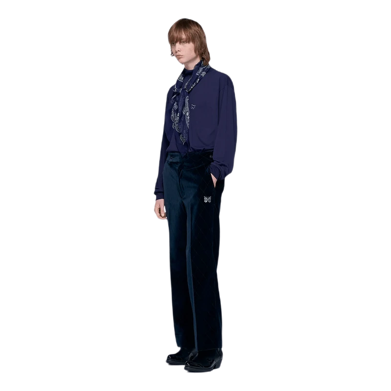 Side Tab Trouser Pe/c Velvet / Blue