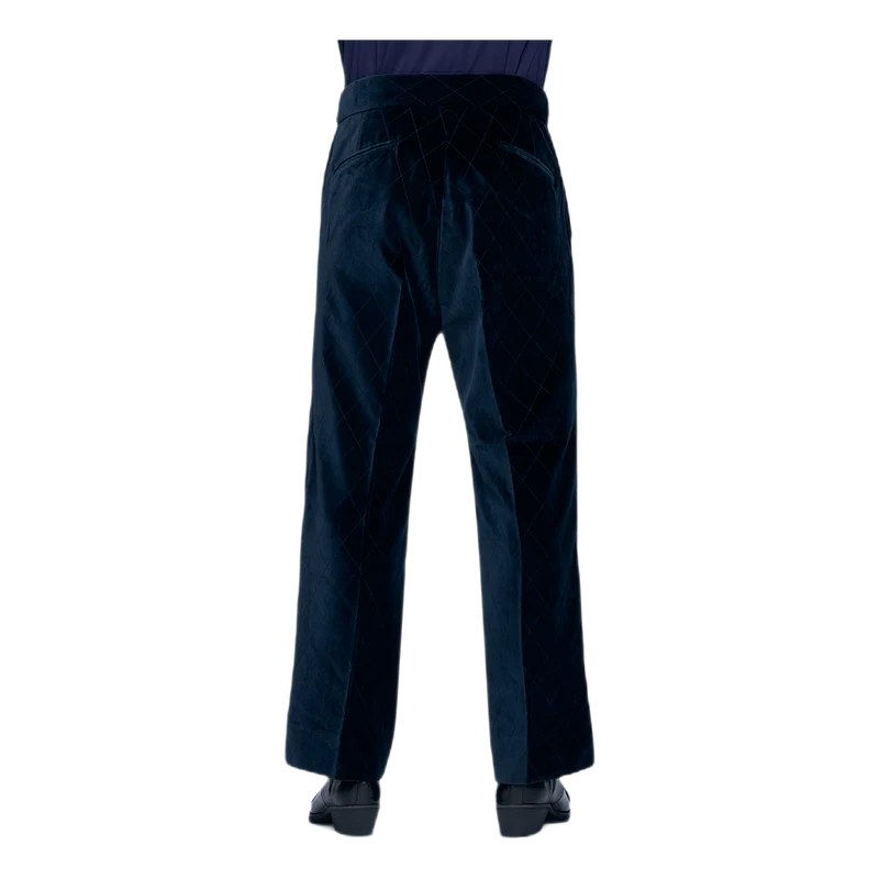 Side Tab Trouser Pe/c Velvet / Blue