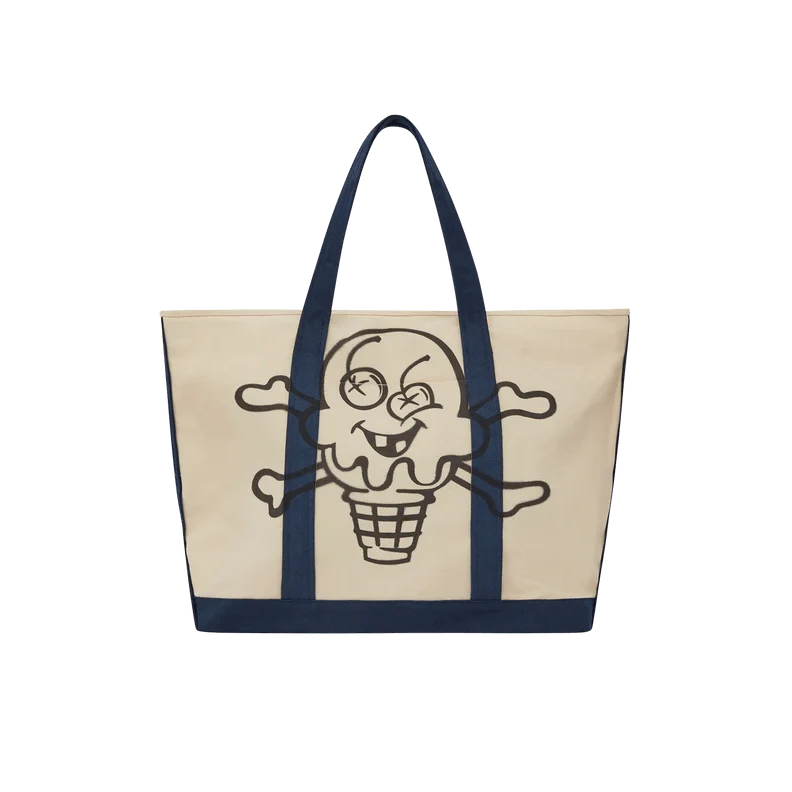 Cones And Bones Totebag Ecru/navy