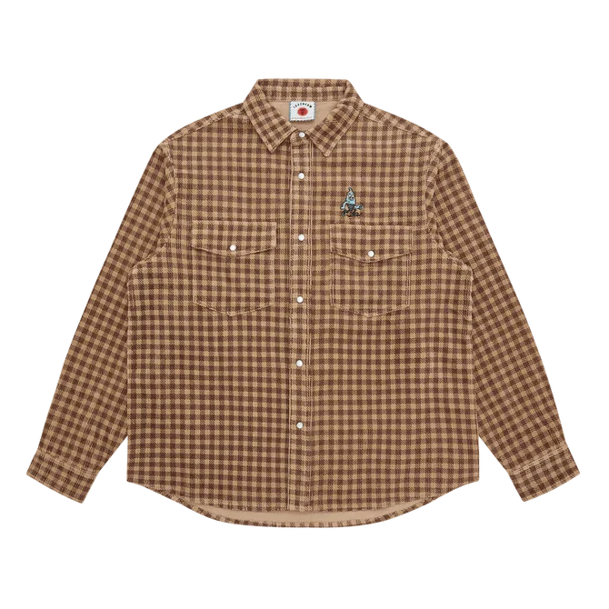 Corduroy Check Shirt Brown Check