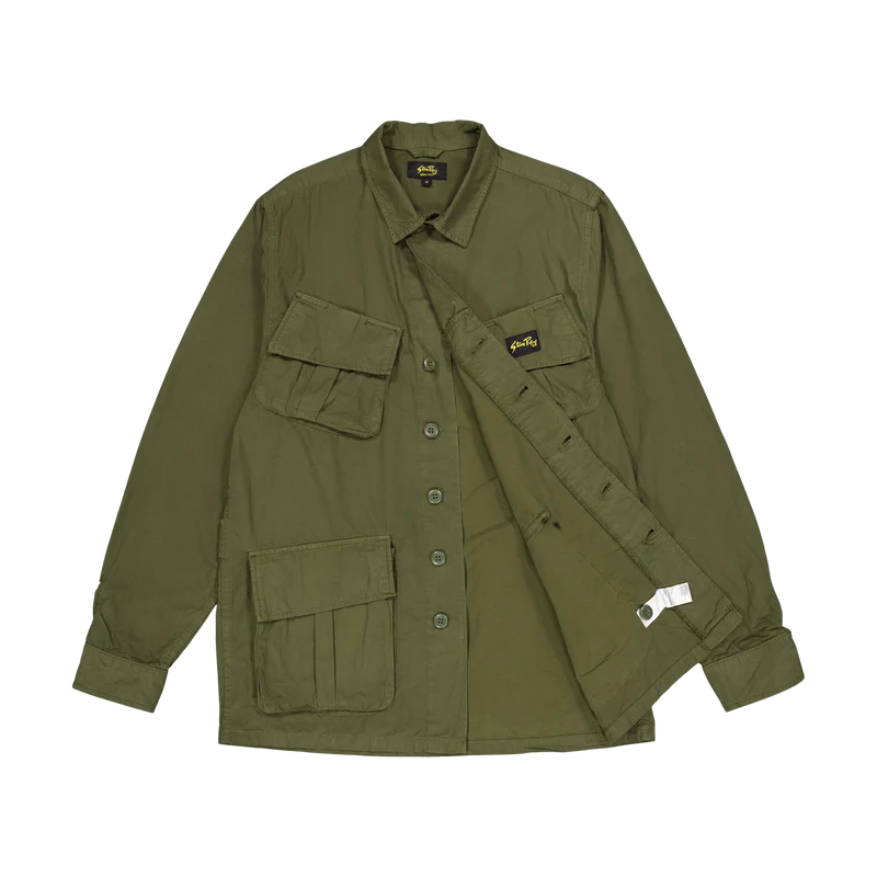 Tropical Jacket Olive Poplin