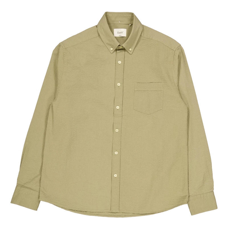Bush Seersucker Shirt Olive