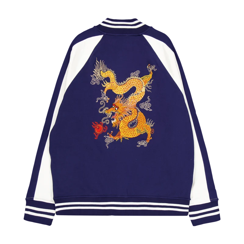 Lunar New Year Dragon Fleece Jacket Dark Cobalt / Nevis