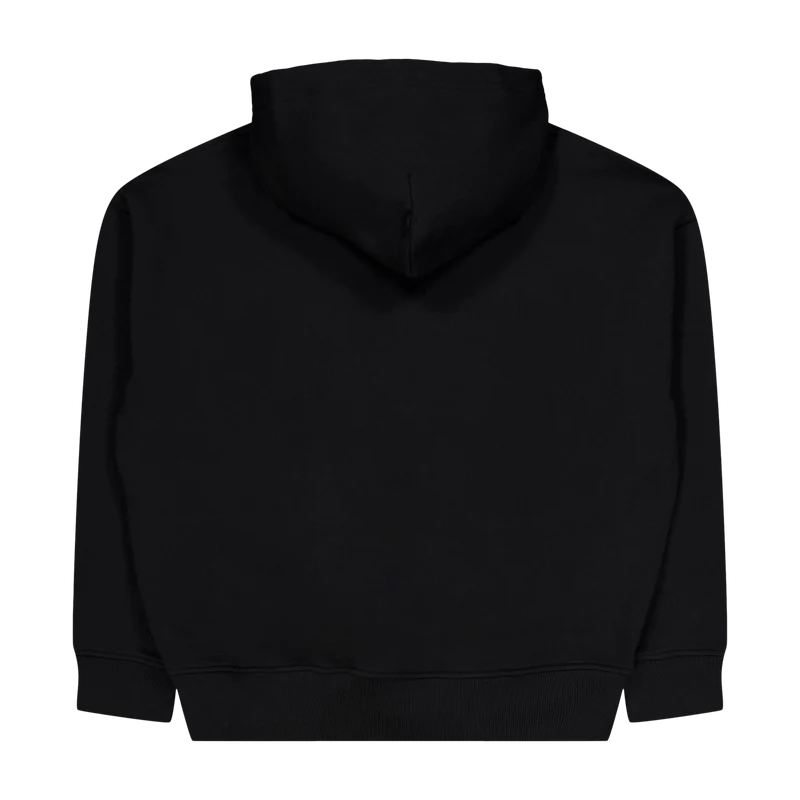 Big Fit Big Pony Fleece Hoodie Polo Black